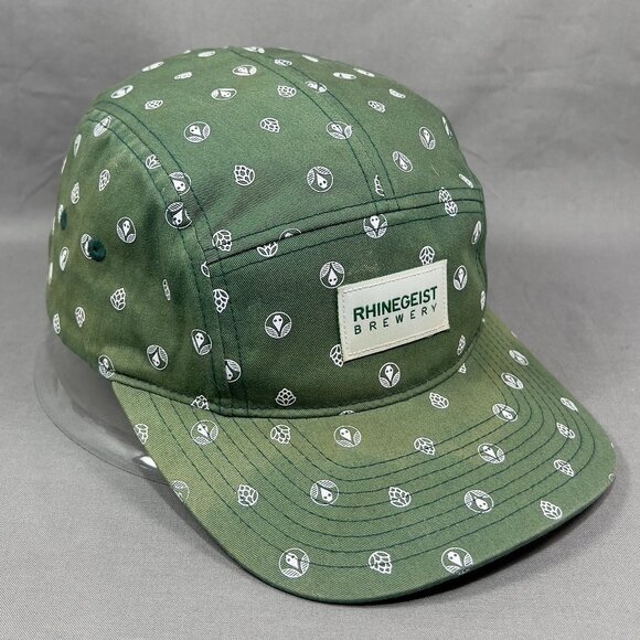Rhinegeist Brewery Strapback Hat Cap Green 5 panel Beer Cincinnati Ohio USA Mens - Picture 6 of 15